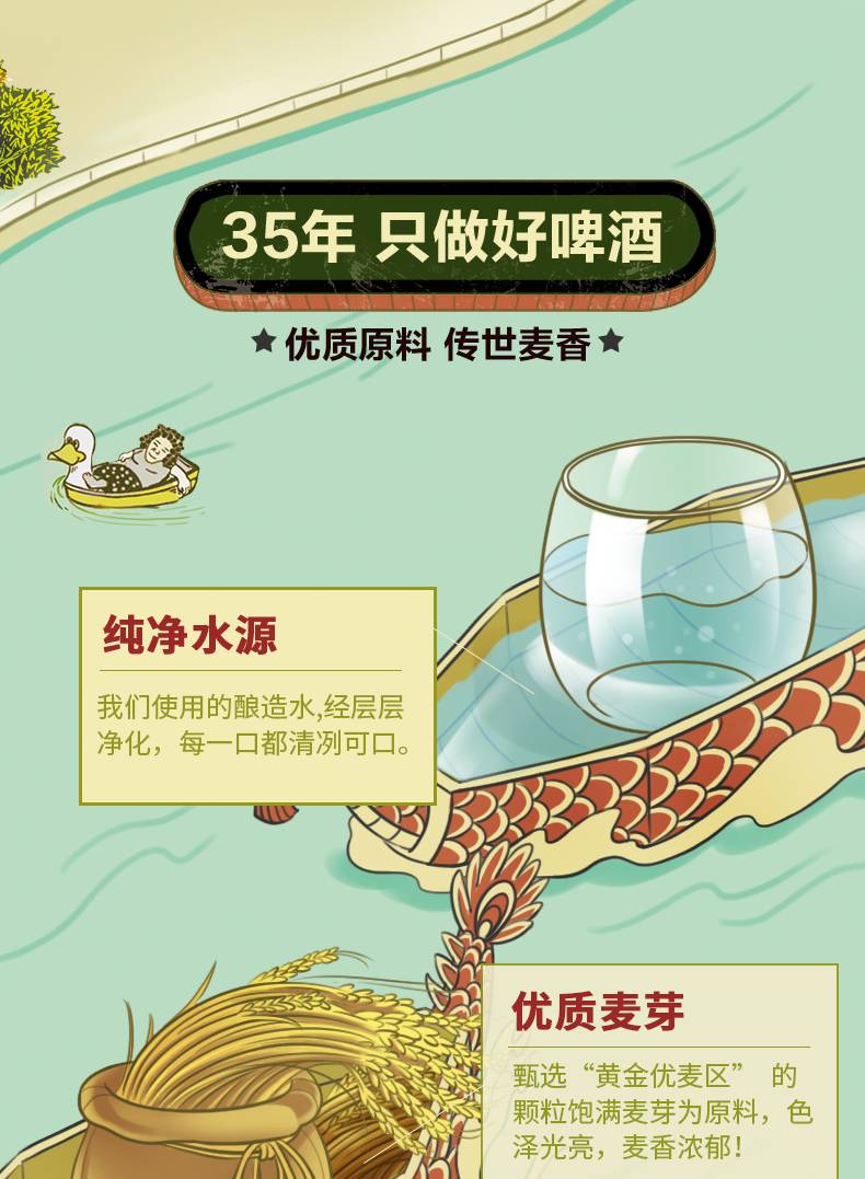 珠江啤酒 12度经典老珠江广式风味600ml玻璃瓶装整箱(图2)